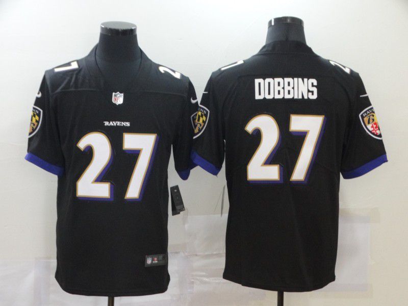 Men Baltimore Ravens 27 Dobbins black Nike Vapor Untouchable Limited 2020 NFL Nike Jerseys